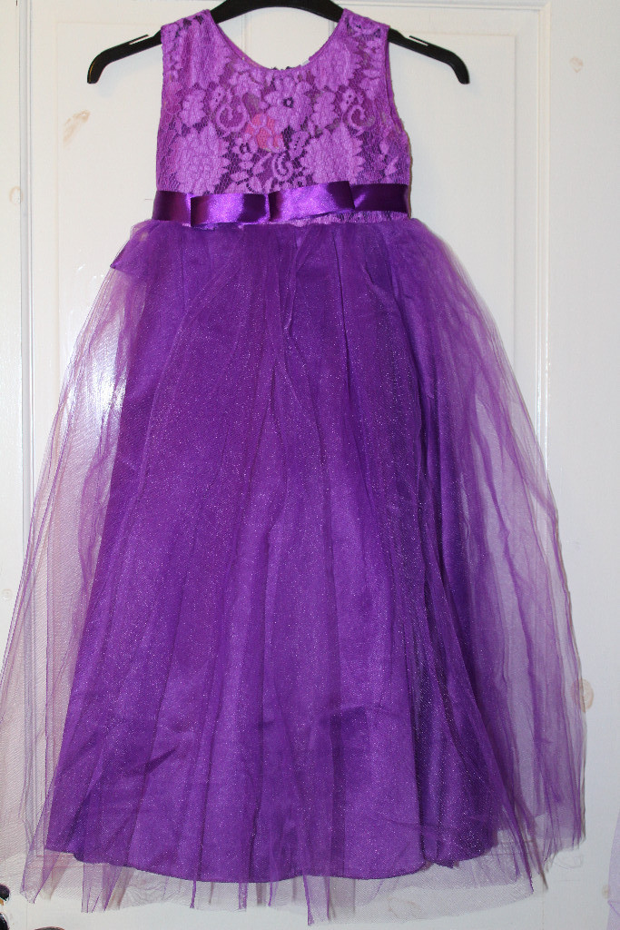 Purple Colour Flower Girl Dress